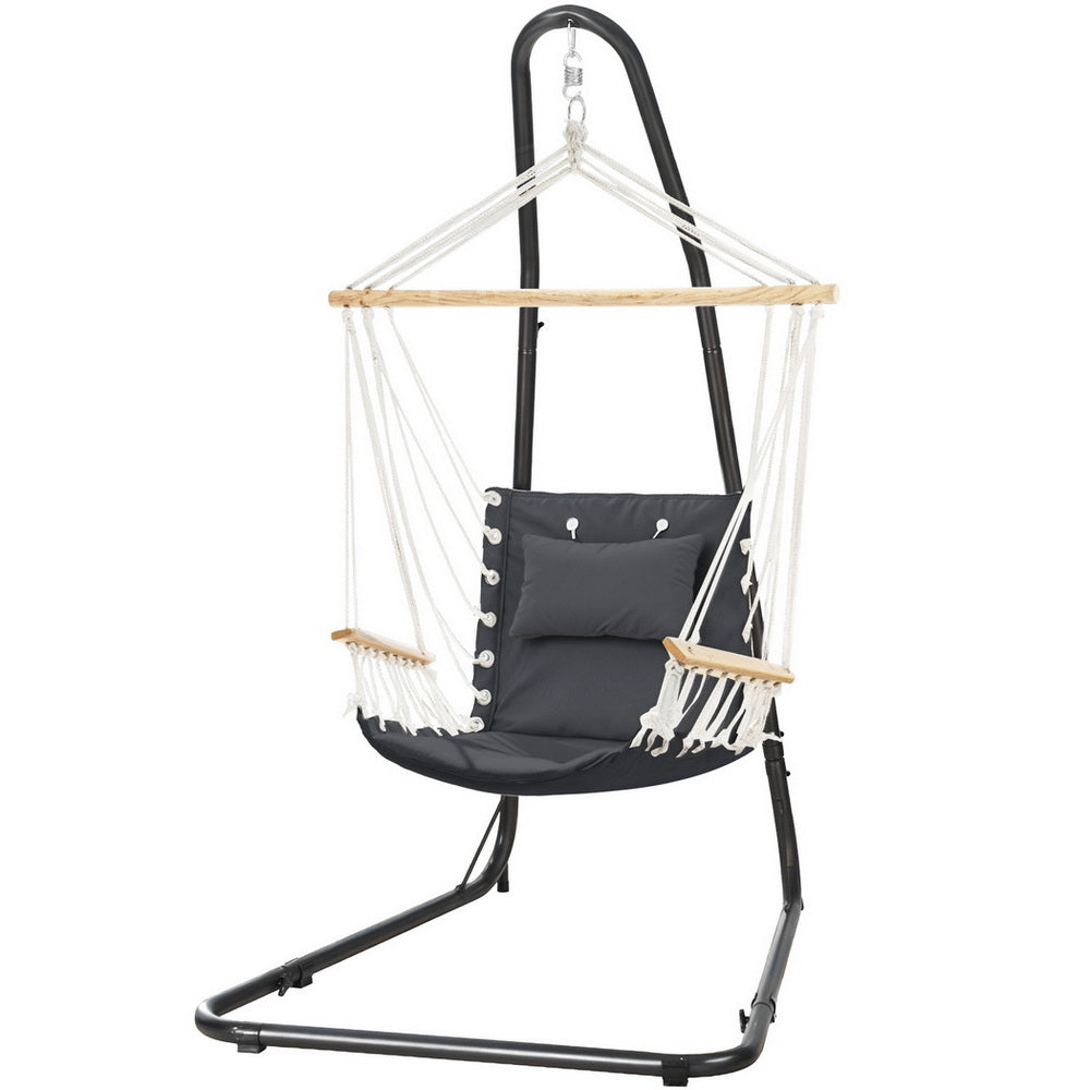 Outdoor Hammock Chair | Heavy Duty Steel Stand | Hanging Swing Seat for Garden & Balcony