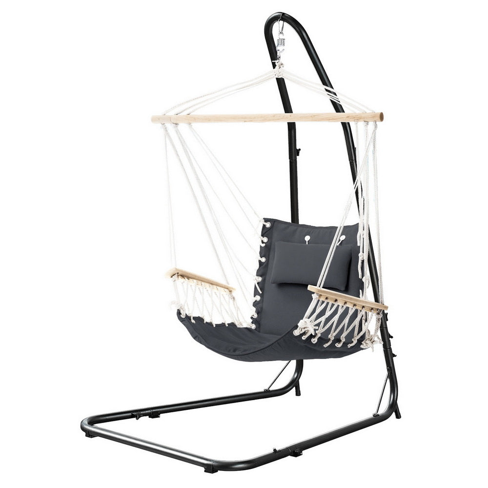 Outdoor Hammock Chair | Heavy Duty Steel Stand | Hanging Swing Seat for Garden & Balcony