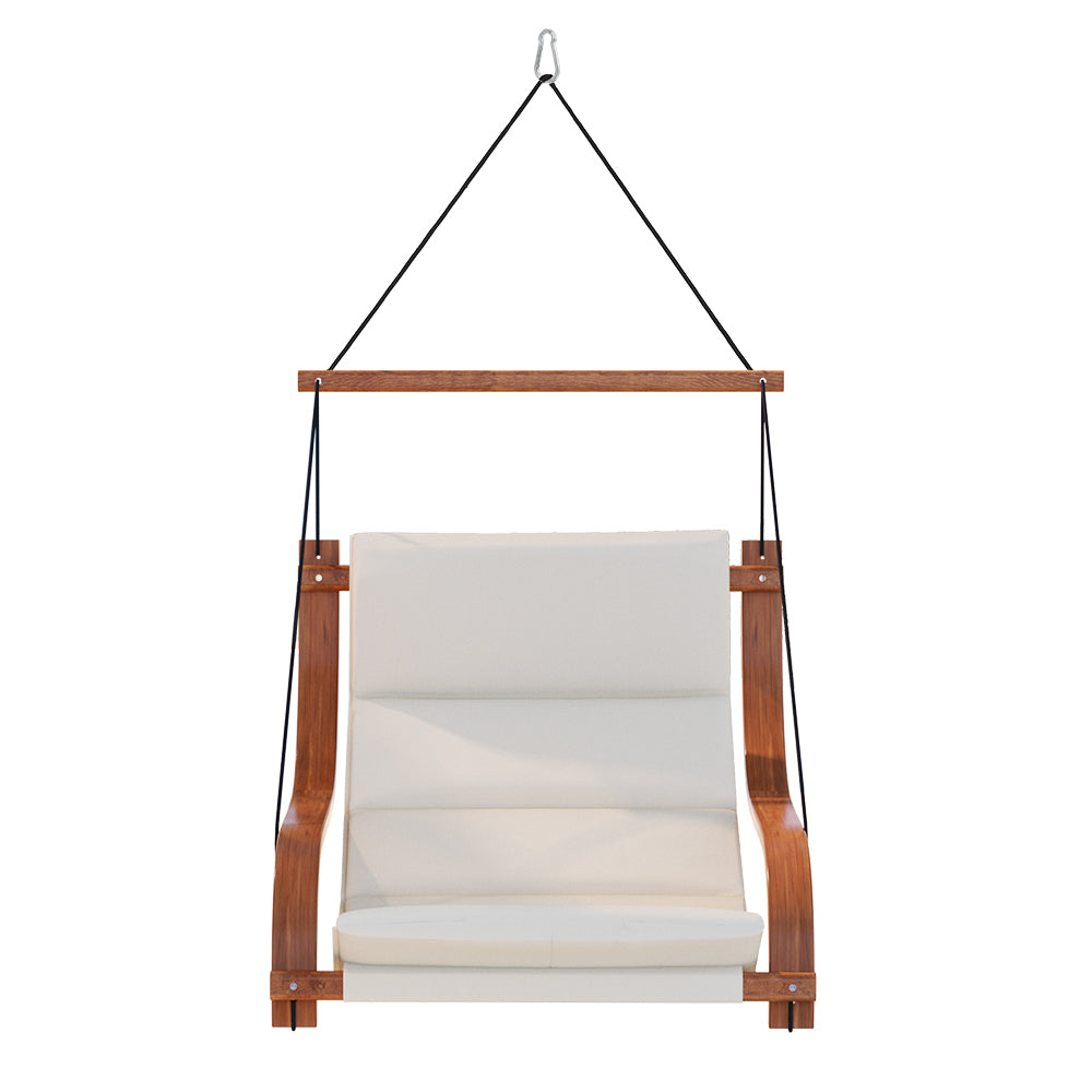 Hammock Chair | Wooden Hanging | Indoor Outdoor Lounge | Patio