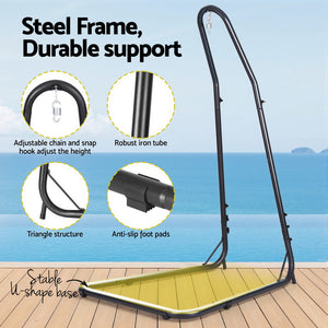 Hammock Hanging Chair | Heavy Duty Steel Stand | Outdoor Swing Chair | Garden Relaxation Seat