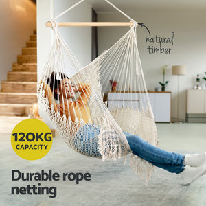 Hammock Chair | Swing | Camping Mesh | Cream