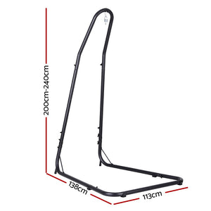 Hammock Chair Stand | Heavy Duty Steel Frame | Black Finish