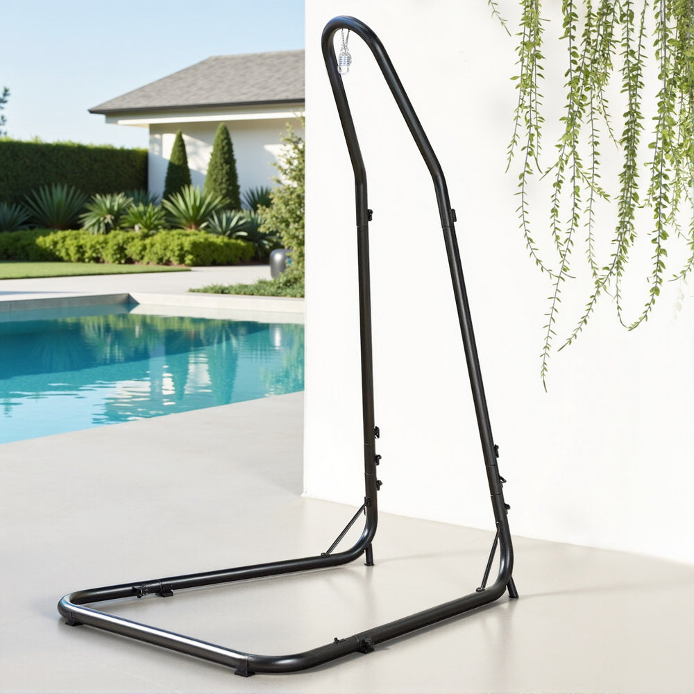 Hammock Chair Stand | Heavy Duty Steel Frame | Black Finish