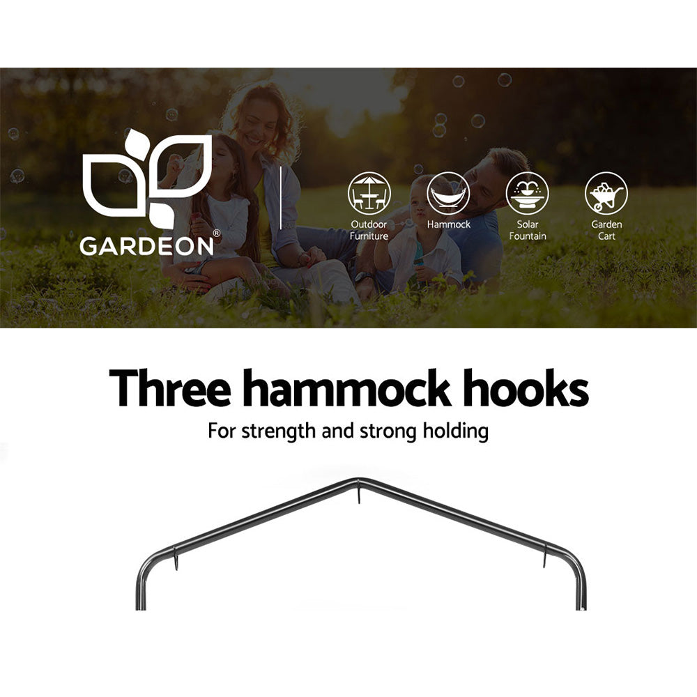 Gardeon Outdoor Hammock Chair | w/Stand | Cotton Swing Relax Hanging | 124CM | Cream