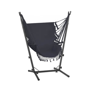 Gardeon Hammock Chair | Outdoor Camping Hanging | Stand | Grey