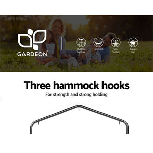 Outdoor Hammock Chair | With Stand | Tassel Hanging Rope Hammocks | Grey