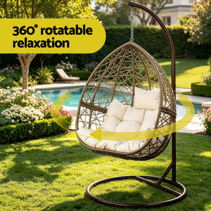 Brown Garden Hanging Swing Chair