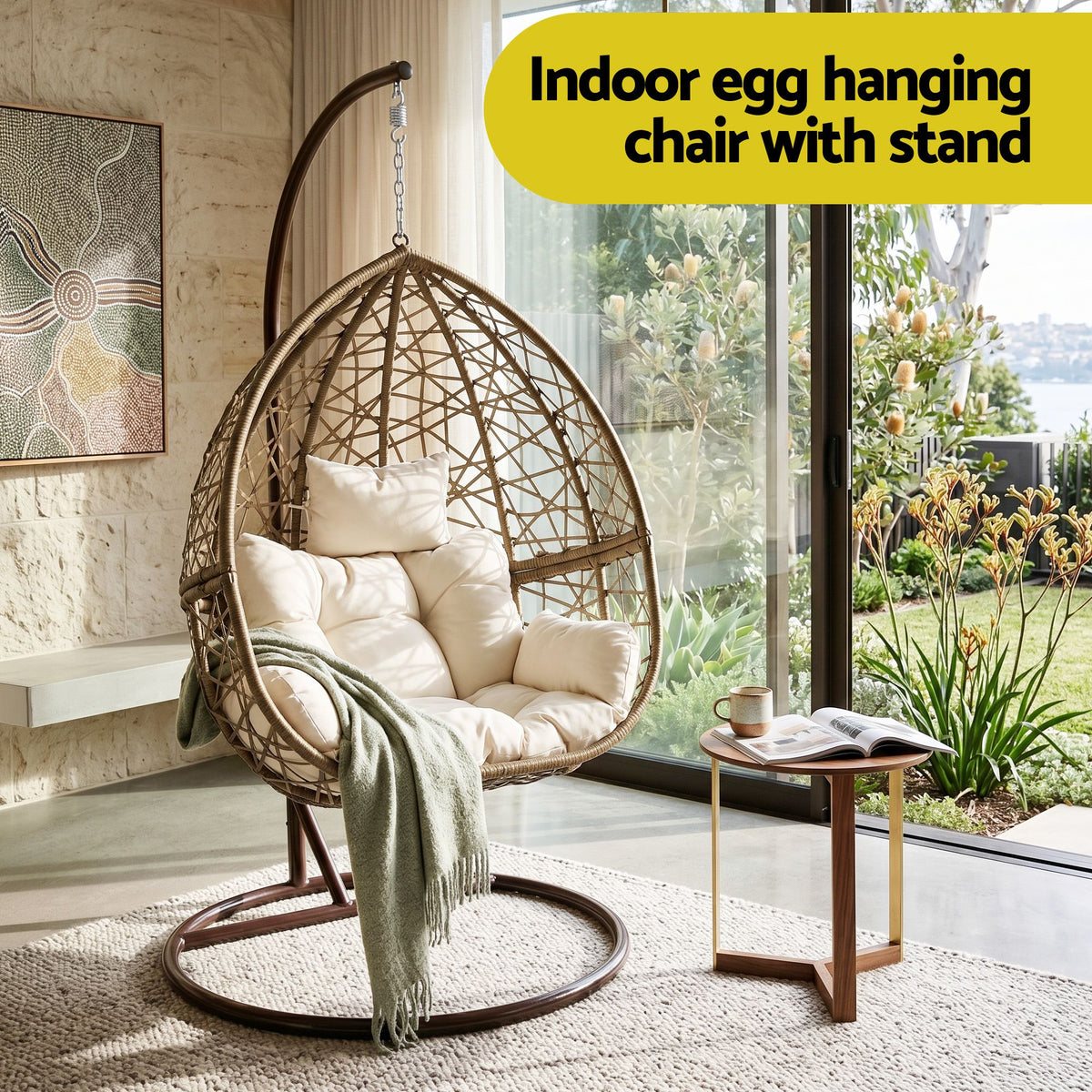 Brown Garden Hanging Swing Chair