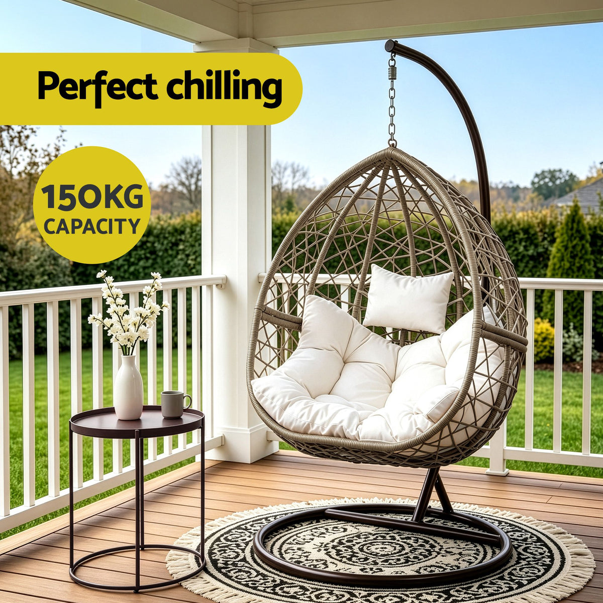 Brown Garden Hanging Swing Chair