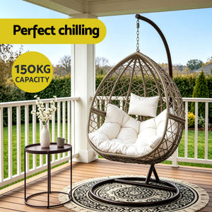 Brown Garden Hanging Swing Chair