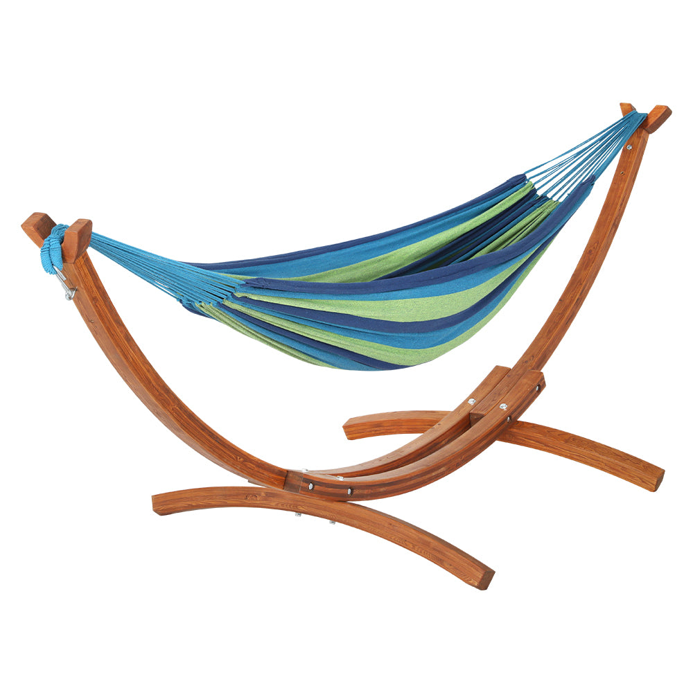 Gardeon Hammock Bed | Outdoor Camping | Timber Hammock Wooden Stand