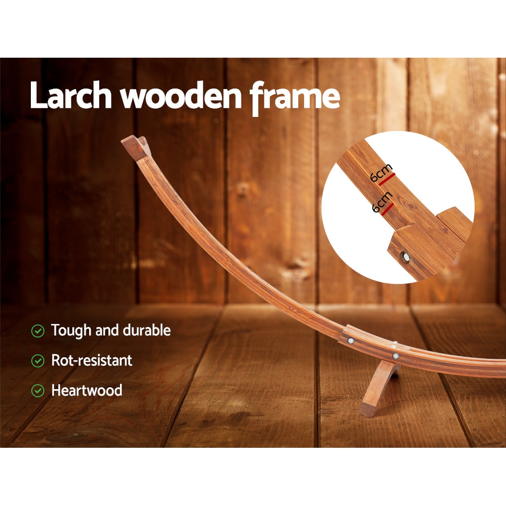 Gardeon Hammock Bed | Outdoor Camping | Timber Hammock Wooden Stand