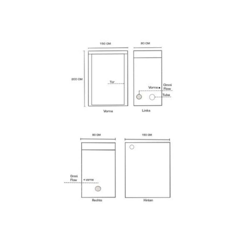 HOMEbox Ambient R150 Grow Tent | 150×80×200cm