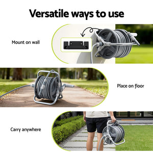 Retractable Garden Hose Reel | 20m | 1/2" Heavy Duty Hose | Auto Rewind