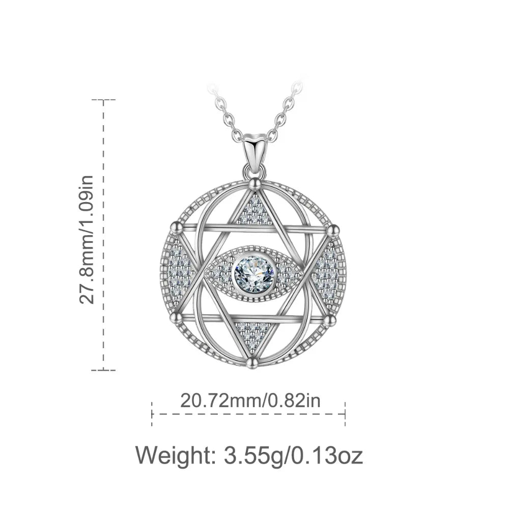 Evil Eye Bohemian Pendant Necklace | 925 Silver