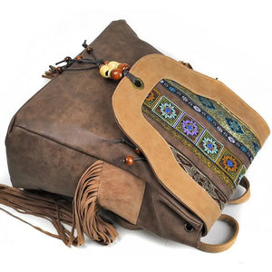 Embroidery Ethic / Hippie Designed Back Pack With Tassels