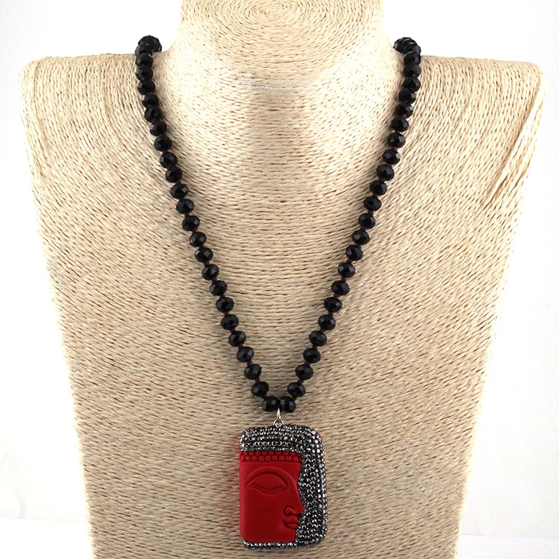 Hand Crafted Buddha Pendant Necklaces | Black | Various Sizes