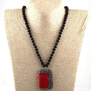 Hand Crafted Buddha Pendant Necklaces | Black | Various Sizes