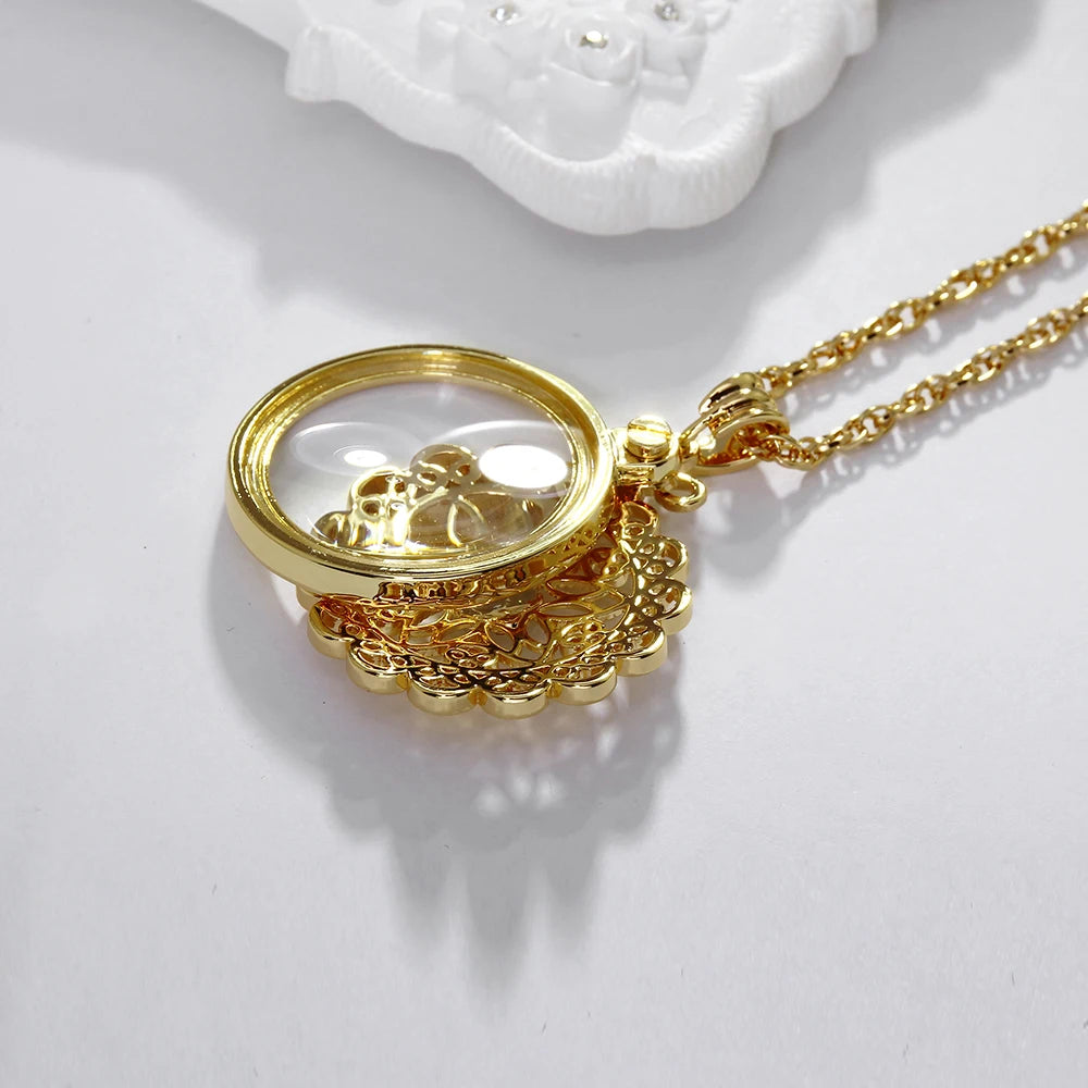 Beautiful Hippie Styled Flower Of Life Necklace | Gold