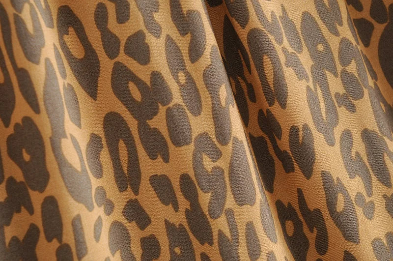 Women's Golden Leopard Printed Long Skirt | Sizes S-XL