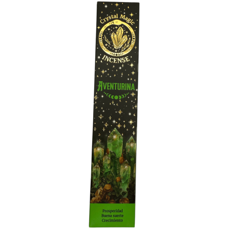 Hari Darshan Crystal Magic Aventurine Incense | 12 x 15g Packets | Jumbo Resin Sticks with Aventurine Crystals