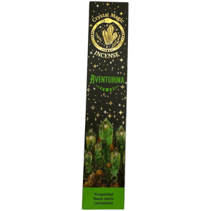 Hari Darshan Crystal Magic Aventurine Incense | 12 x 15g Packets | Jumbo Resin Sticks with Aventurine Crystals
