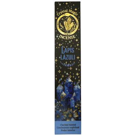 Hari Darshan Crystal Magic Lapis Lazuli Incense | 12 x 15g Packets | Jumbo Resin Sticks with Healing Lapis Crystals