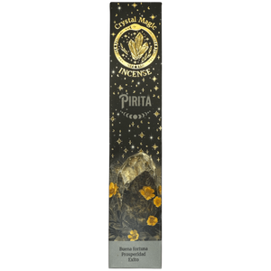 Hari Darshan Crystal Magic Pyrite Incense | 12 x 15g Packets | Jumbo Resin Sticks with Pyrite Crystals