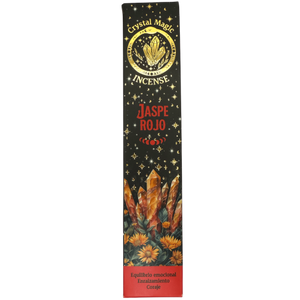 Hari Darshan Crystal Magic Red Jasper Incense | 12 x 15g Packets | Jumbo Resin Sticks with Red Jasper Crystals