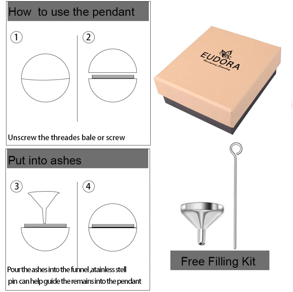 Women's Urn Cremation Pendant Necklace | Plant Design