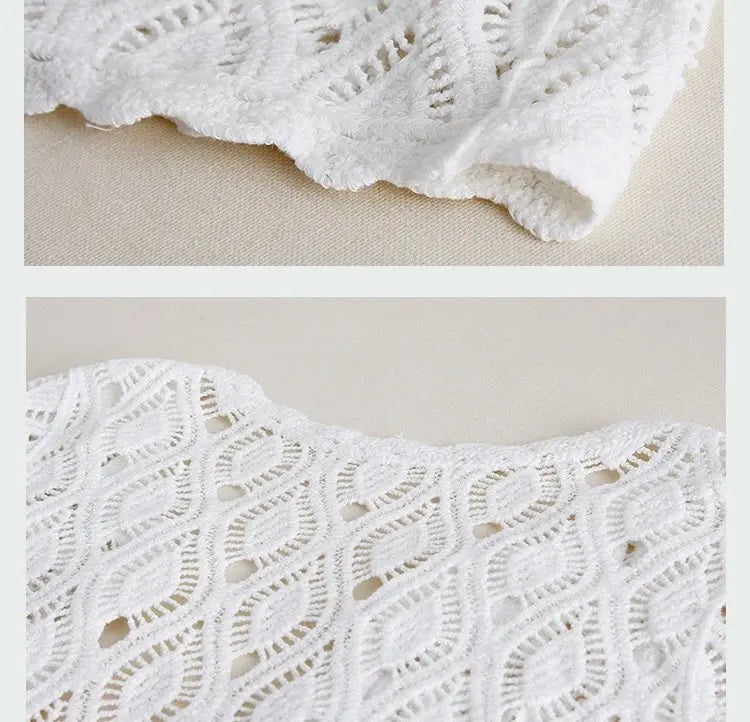 Women's Relaxed Cotton Loose Long Sleeve Cover Up | Beige Or White