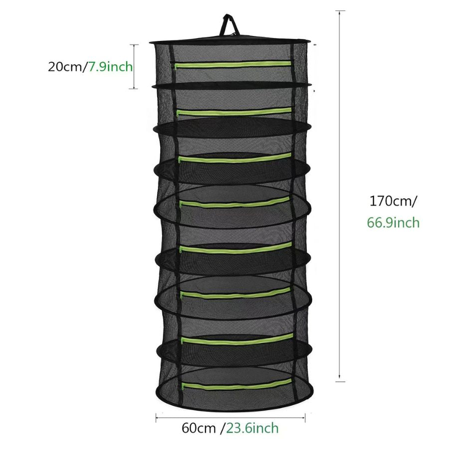 Herb Drying Rack | 8 Teir | Enclosed Dry Net