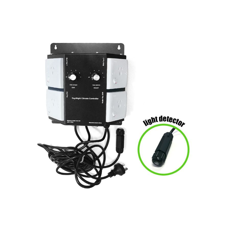 Hydroponic Day & Night Fan Controller | Adjustable Inlet & Exhaust Fan Speed Control