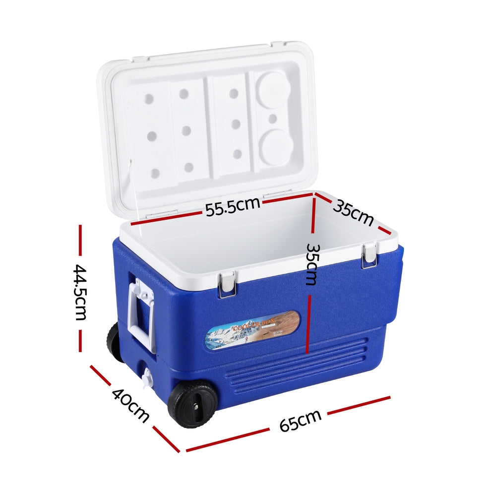 Glacio Ice Cooler Box | 60L Portable with Wheels | Camping Fridge