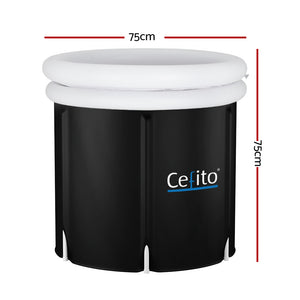 Portable | Ice Bath Tub | 75x75CM | Inflatable | Cold Water Folding Bathtub | Spa Massage
