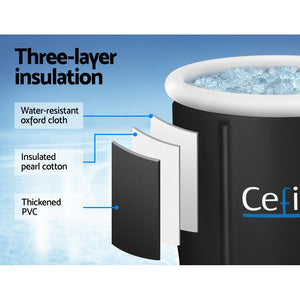 Portable | Ice Bath Tub | 75x75CM | Inflatable | Cold Water Folding Bathtub | Spa Massage