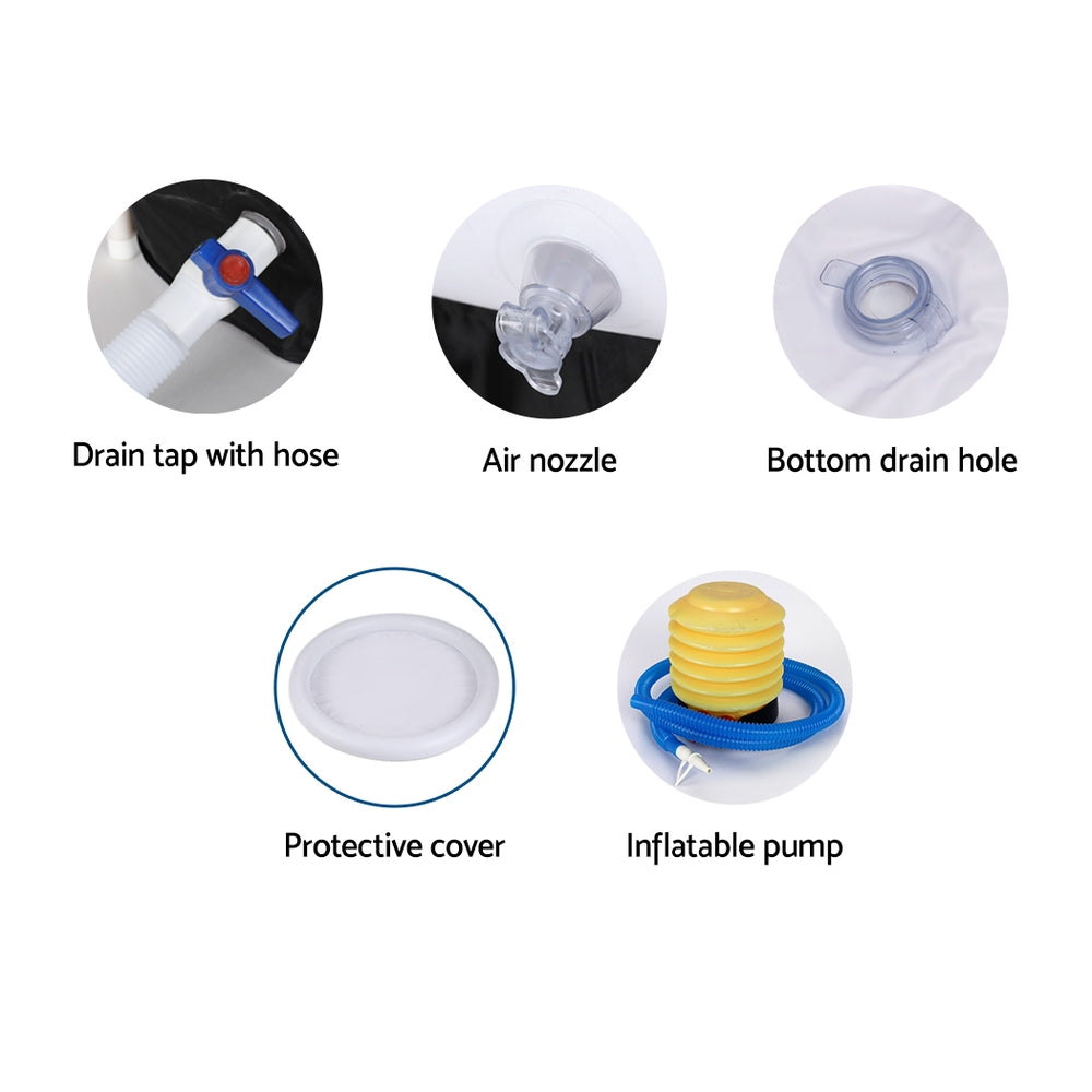 Portable | Ice Bath Tub | 75x75CM | Inflatable | Cold Water Folding Bathtub | Spa Massage