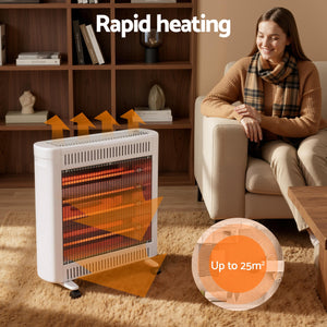2200W Infrared Radiant Heater | Portable Electric Space Heater | White