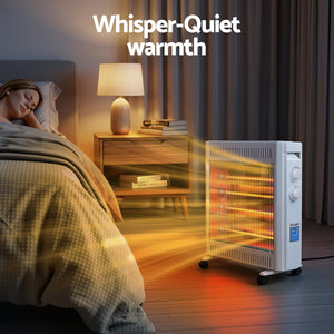 2200W Infrared Radiant Heater | Portable Electric Space Heater | White