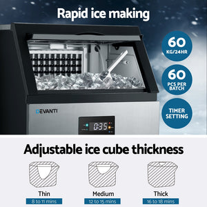 Devanti 60kg Ice Maker | Commercial Machine