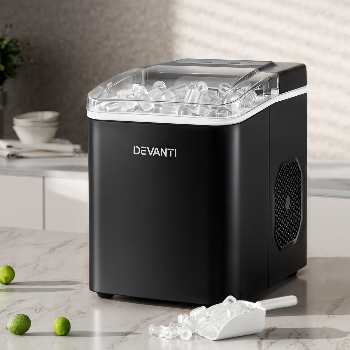 Portable Ice Maker | 12kg | Self Cleaning | 1.2L | Black