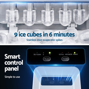 Countertop Ice Maker | 12kg | Self Cleaning | 1.2L | White