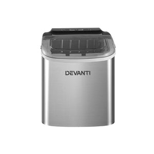 Devanti 12kg Ice Maker Machine | Self Cleaning | Silver