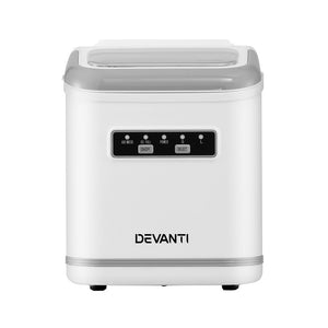 Devanti Ice Maker | Portable | 12kg | Self-Cleaning | Countertop | White