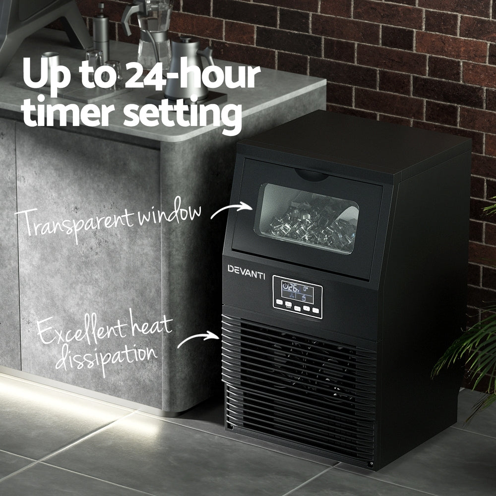 Devanti Commercial Ice Maker Cube Machine | 30kg
