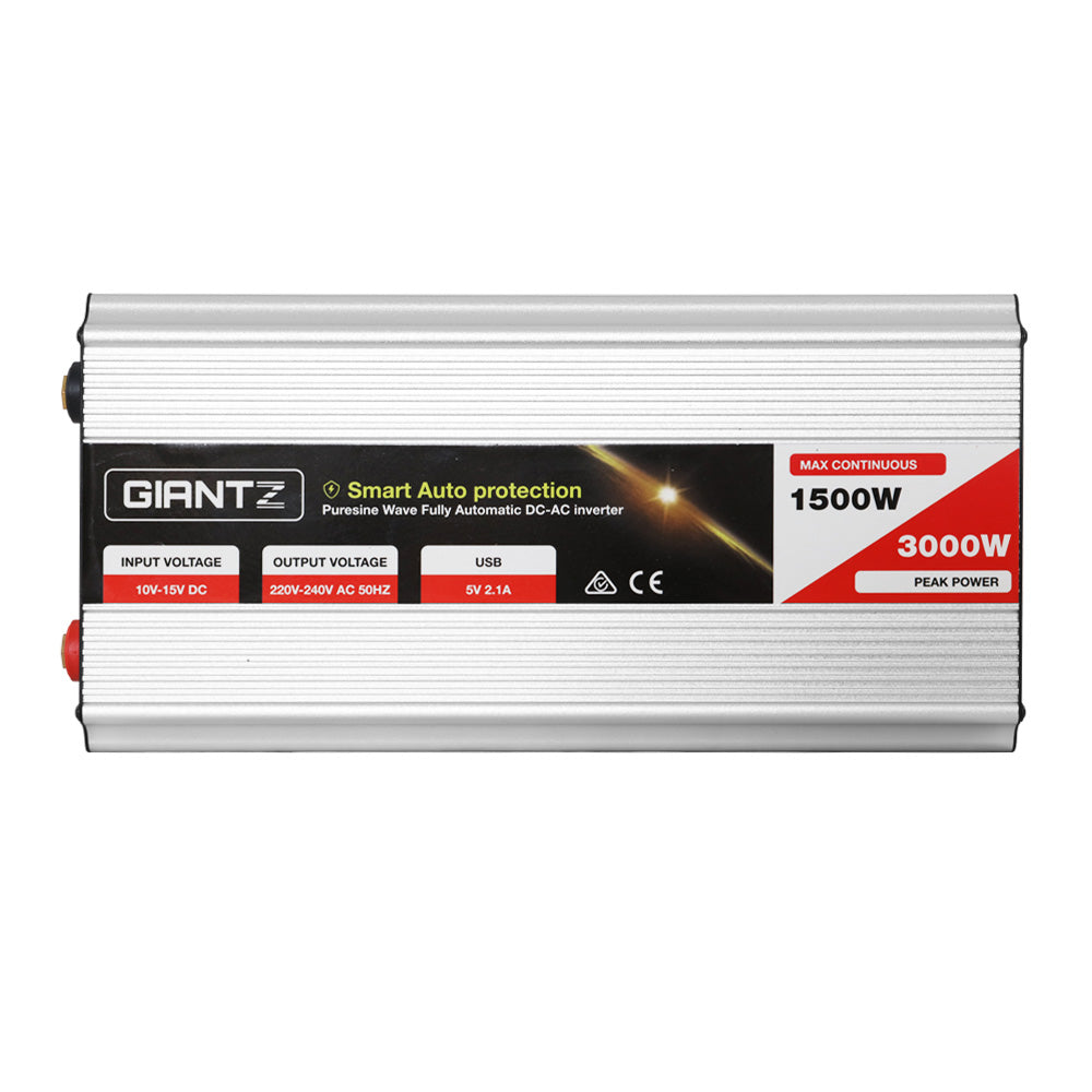 Giantz 1500W Pure Sine Wave DC-AC Power Inverter