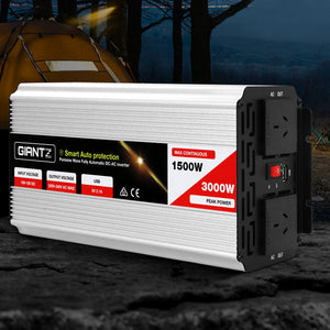Giantz 1500W Pure Sine Wave DC-AC Power Inverter