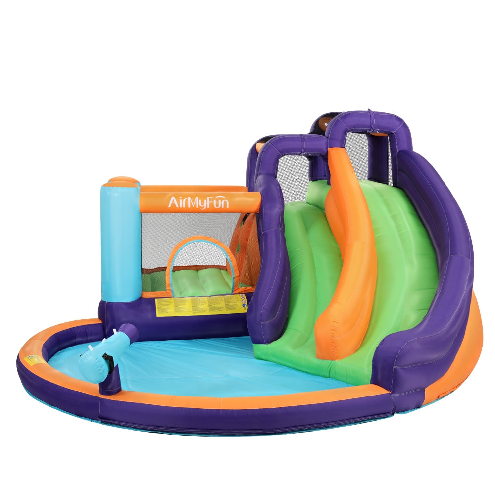 AirMyFun Inflatable Water Slide | Kids Jumping Trampoline Castle Double Slide