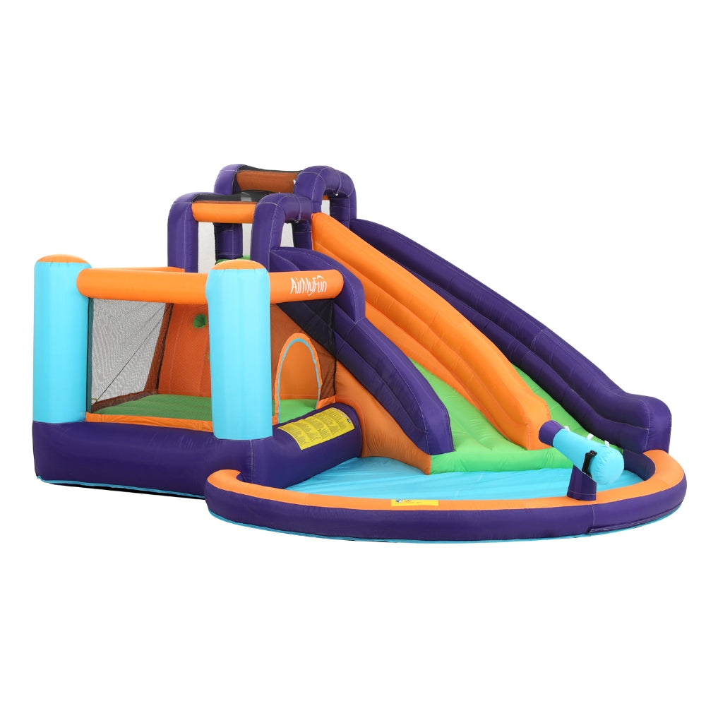 AirMyFun Inflatable Water Slide | Kids Jumping Trampoline Castle Double Slide