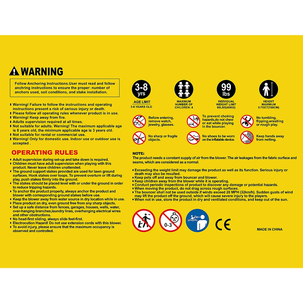 AirMyFun Inflatable Water Slide | Kids Jumping Trampoline Castle Double Slide